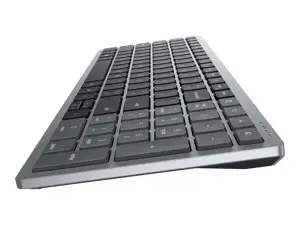 DELL KB740, pilno dydžio (100%), RF belaidis + "Bluetooth", žirklinis klavišų jungiklis, QWERTY, pilka, juoda