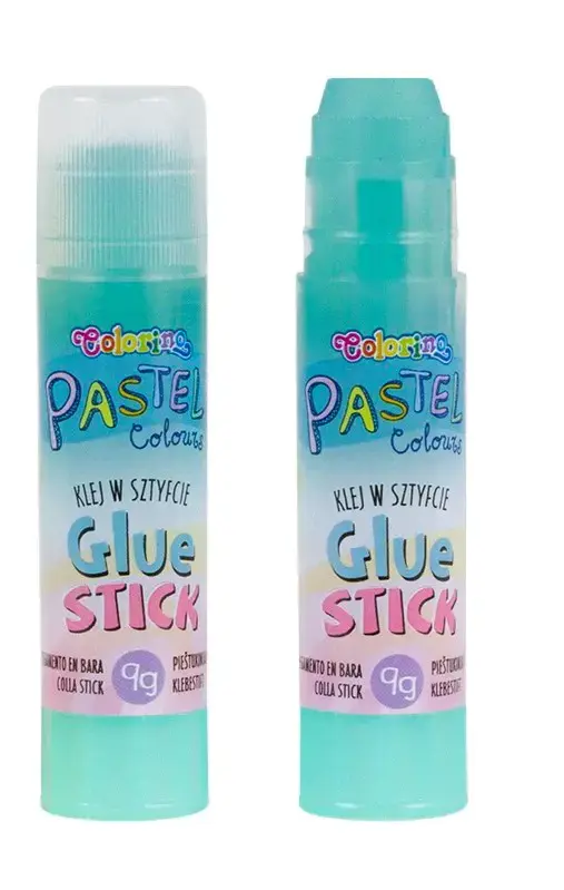 Pieštukiniai klijai Colorino Pastel 9g skaidrūs, pastelinių spalvų 1 vnt.