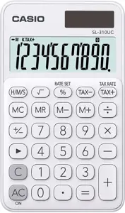 CASIO SKAIČIUOTUVAS, KIŠENINIS SL-310UC-WE, BALTAS, 10 SKAITMENŲ EKRANAS
