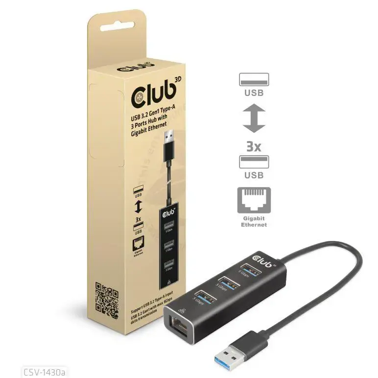 I/O HUB USB3.2 3PORT/CSV-1430A CLUB3D