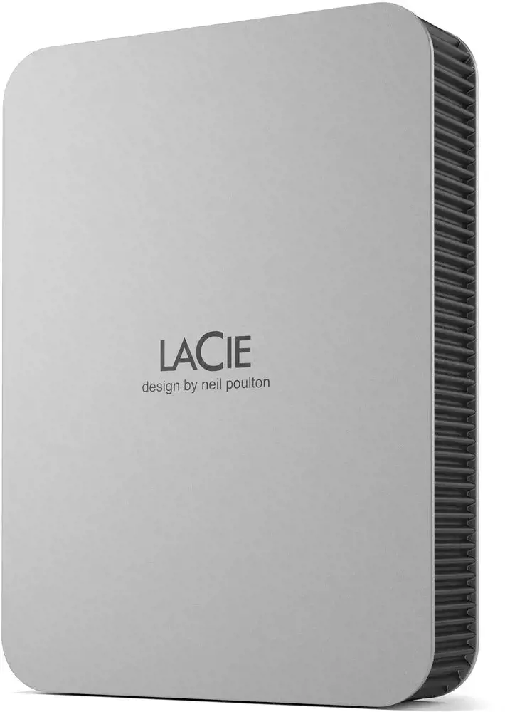 LACIE mobilusis diskas HDD USB-C 5TB 2,5 colio Mėnulio sidabro spalvos su USB-C kabeliu
