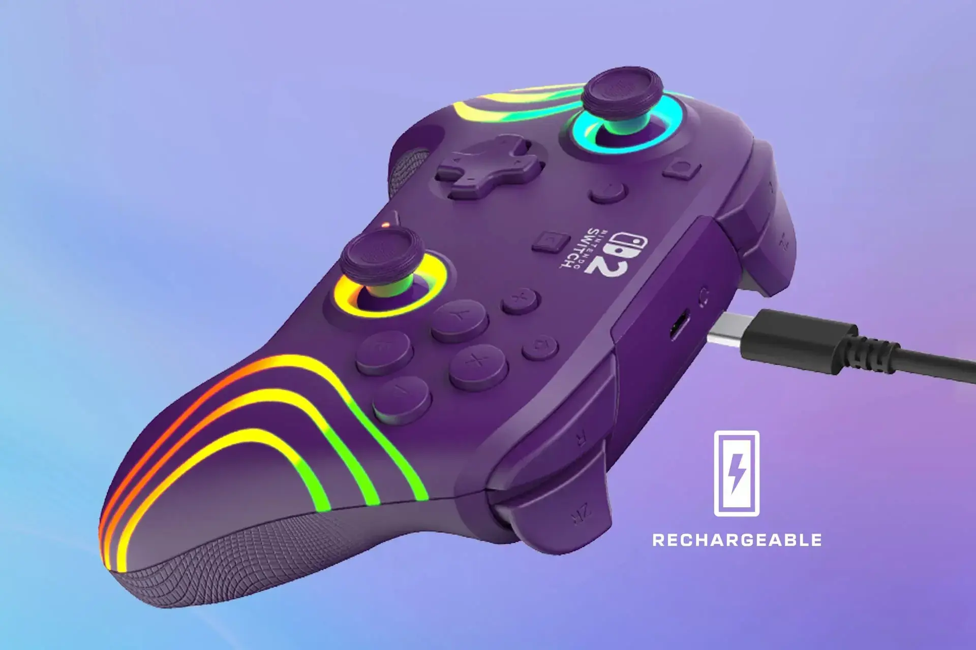 Turtle Beach wireless controller Afterglow Wave Nintendo Switch 2, violet