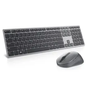 DELL KM7321W, pilno dydžio (100%), RF belaidis + "Bluetooth", QWERTY, pilka, titano spalvos, pelė pridedama