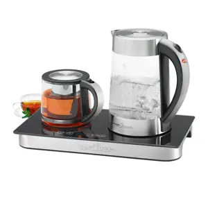 "ProfiCook PC-TKS 1056" elektrinis virdulys 1,7 l, juodas, nerūdijantis plienas, skaidrus