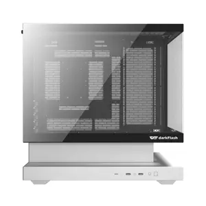 Darkflash F1 computer case (White) + 6 ARGB fans