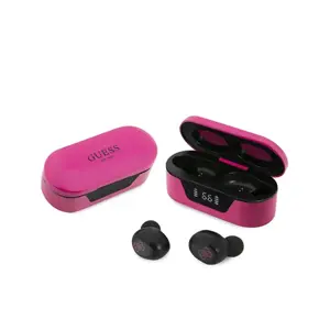 "Guess True Wireless" ausinės BT5.0 5H - TWS ausinės + įkrovimo dėklas (purpurinės spalvos)