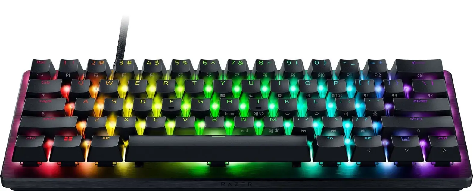 "Razer" mini žaidimų klaviatūra "Huntsman V3 Pro" laidinė šiaurietiška analoginė optinė juoda