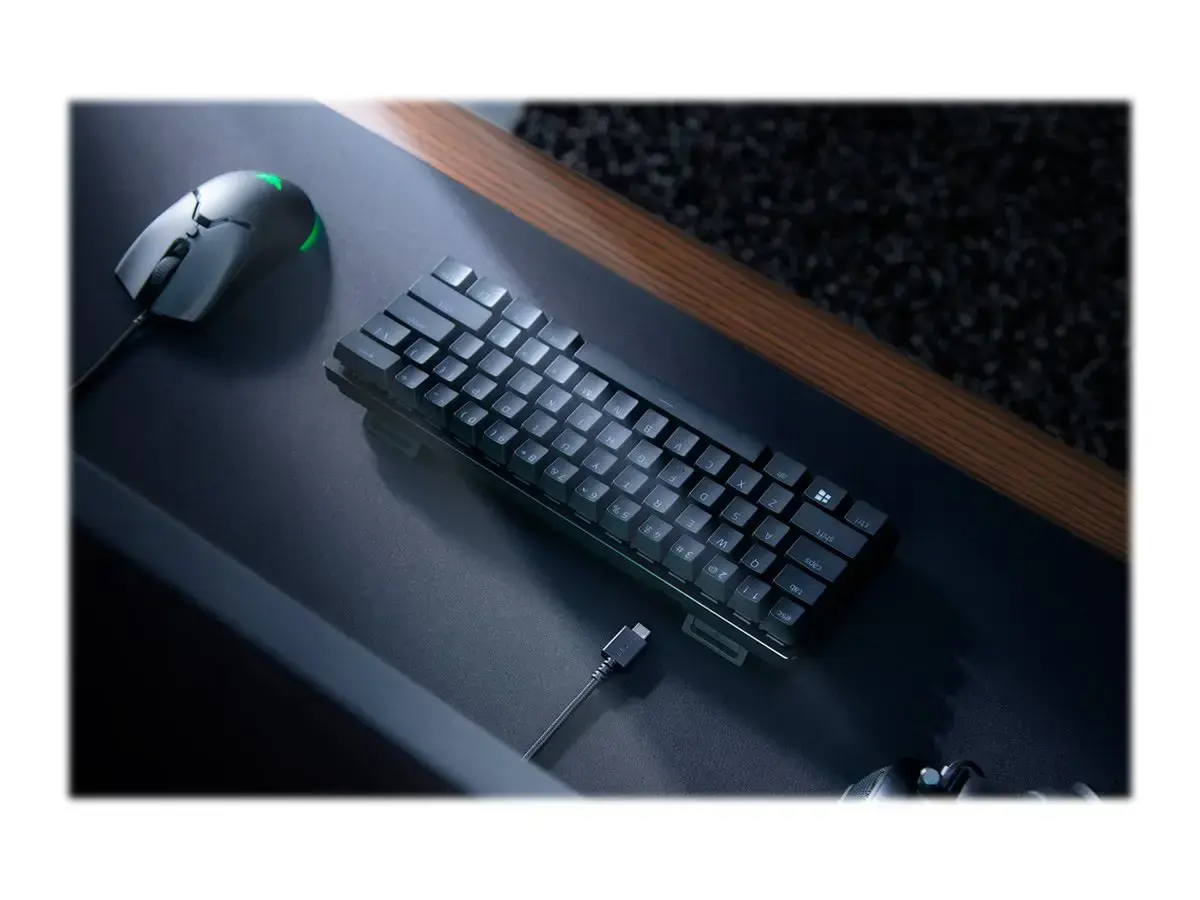 Razer Huntsman Mini 60%, Žaidimų, Opto-Mechanical, RGB LED apšvietimas, Nordic, Juoda, Laidinis