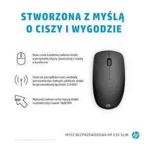 HP 235 Slim Wireless Mouse - Black