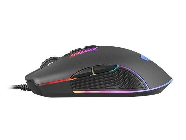 "NATEC Fury" žaidimų pelė "Scrapper" 6400DPI optinė su programine įranga ir RGB apšvietimu