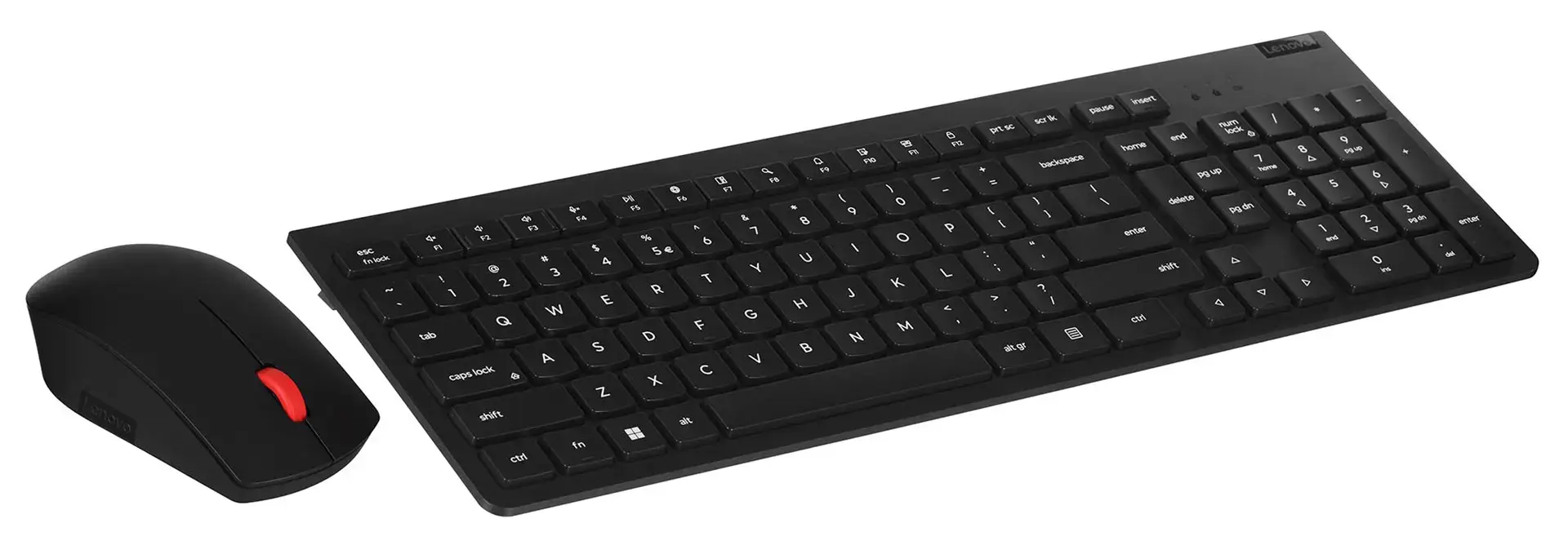 Lenovo 4X31N50746, Full-size (100%), Wireless, RF Wireless, QWERTY, Black, Mouse included