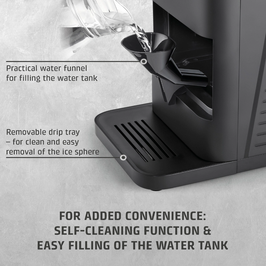 Caso Ice Ball Maker | IceBall Pro | Power 130 W | Capacity 1.3 L | Matt Black