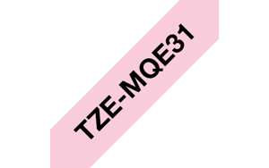 Brother TZE-MQE31, juoda ant rožinės spalvos, tęstinė etiketė, TZe, pilka, terminis perkėlimas, Kin…