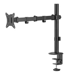 Maclean MC-753N LCD Monitor Desk Mount 17-32" 9kg VESA 75x75 100x100 Single Arm Extendable Adjustab…