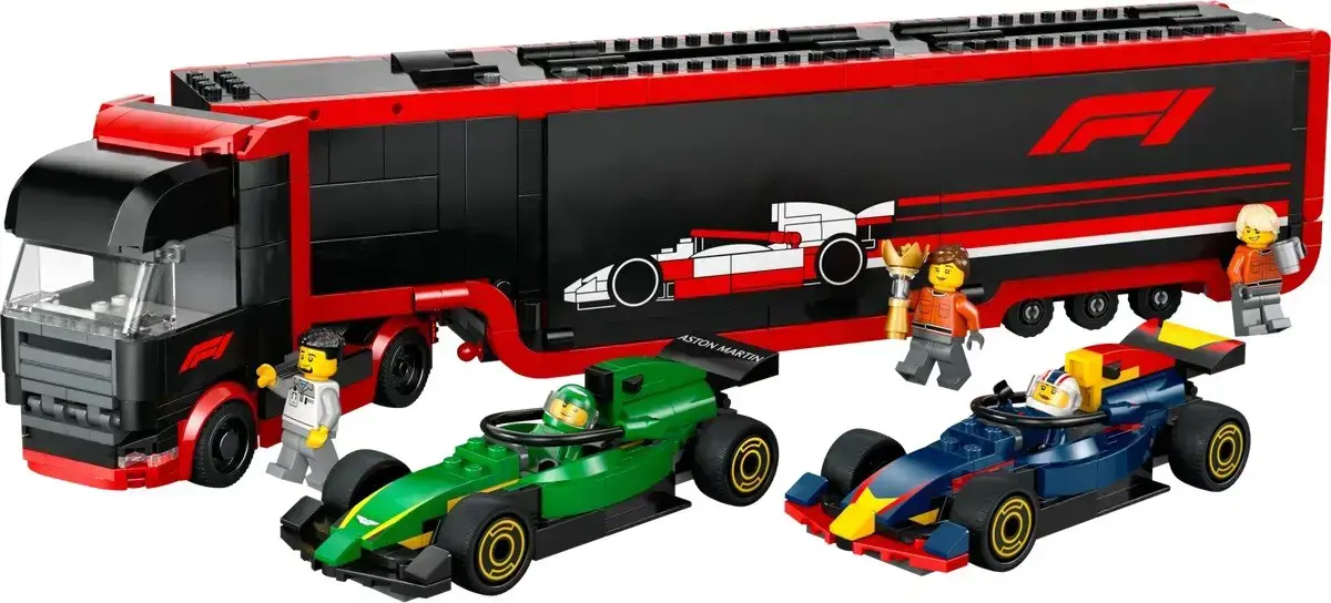 LEGO CITY 60445 F1 - Truck with RB20 & AMR24 F1 Cars