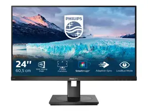 Monitorius Philips S Line 242S1AE/00, 60.5 cm (23.8"), 1920 x 1080 pixels, Full HD, LED, 4 ms, Black