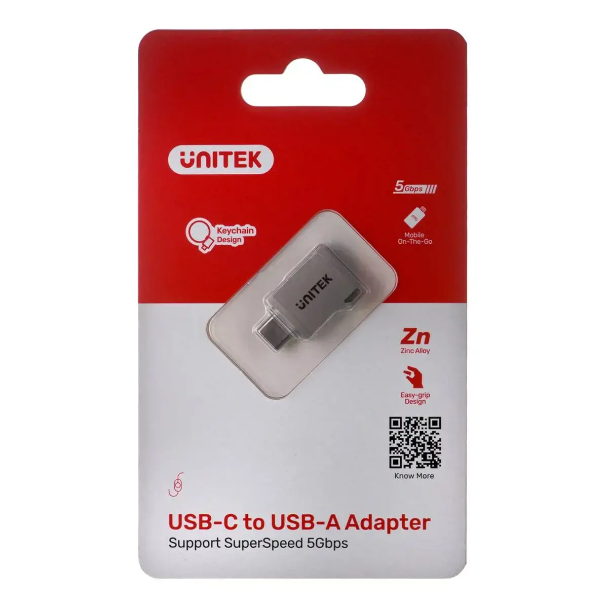 UNITEK A1025GNI USB-A - USB-C 3.1 Gen1 F/M adapteris