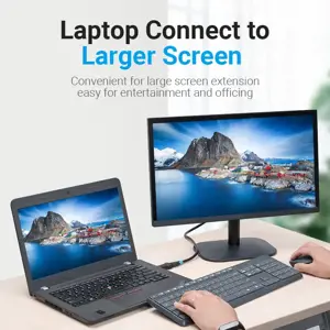 "Vention" "DisplayPort" vyriškos ir HDMI moteriškos lyties adapteris, juodas, "DisplayPort", HDMI, juodas