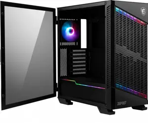 MSI MPG MPG VELOX 100P AIRFLOW Mid Tower žaidimų kompiuterių korpusas "Juodas, 3x 120 mm ventiliatorius + 1x 120 mm ARGB ventiliatorius, ARGB apšvietimo juosta, C tipo USB, 1x grūdintas stiklas, centrinis, E-ATX, ATX, mATX, mATX, mini-ITX", Midi Tower, kompiuteris, juodas, ATX, žaidimų, 1x 120 mm