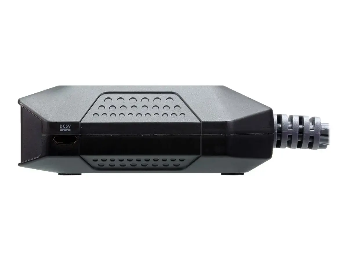ATEN 2 prievadų USB 4K HDMI kabelinis KVM jungiklis su nuotoliniu prievadų parinkikliu, 4096 x 2160 taškų, 4K Ultra HD, 3,47 W, juodas