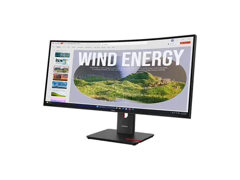 LENOVO 34" T34WD-40 CURVED WQHD 21:9 120HZ HDMI/DP/USB-C(96W)/RJ45