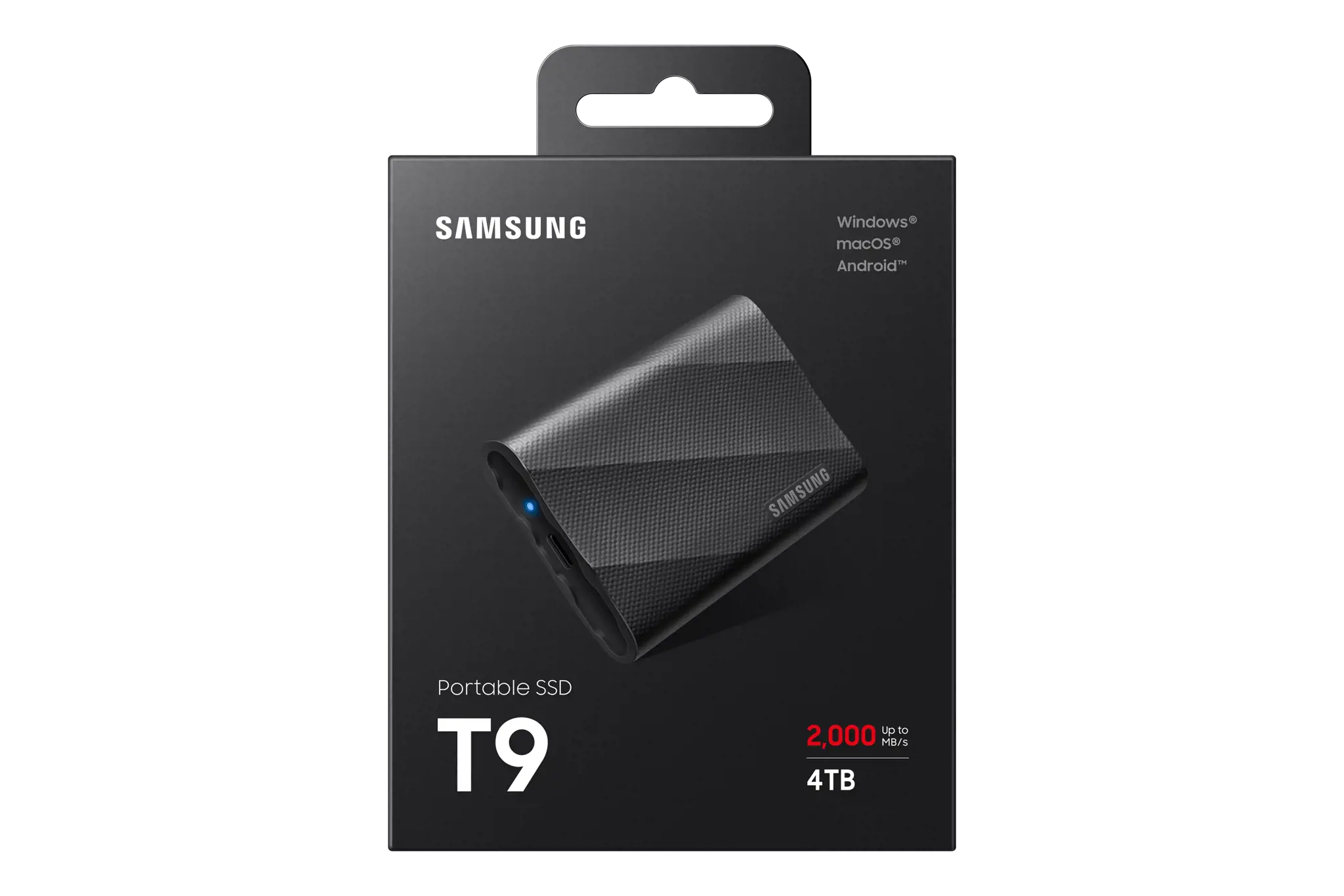 "Samsung" MU-PG4T0B, 4 TB, C tipo USB, 3.2 Gen 2 (3.1 Gen 2), 2000 MB/s, apsauga nuo slaptažodžio, juoda