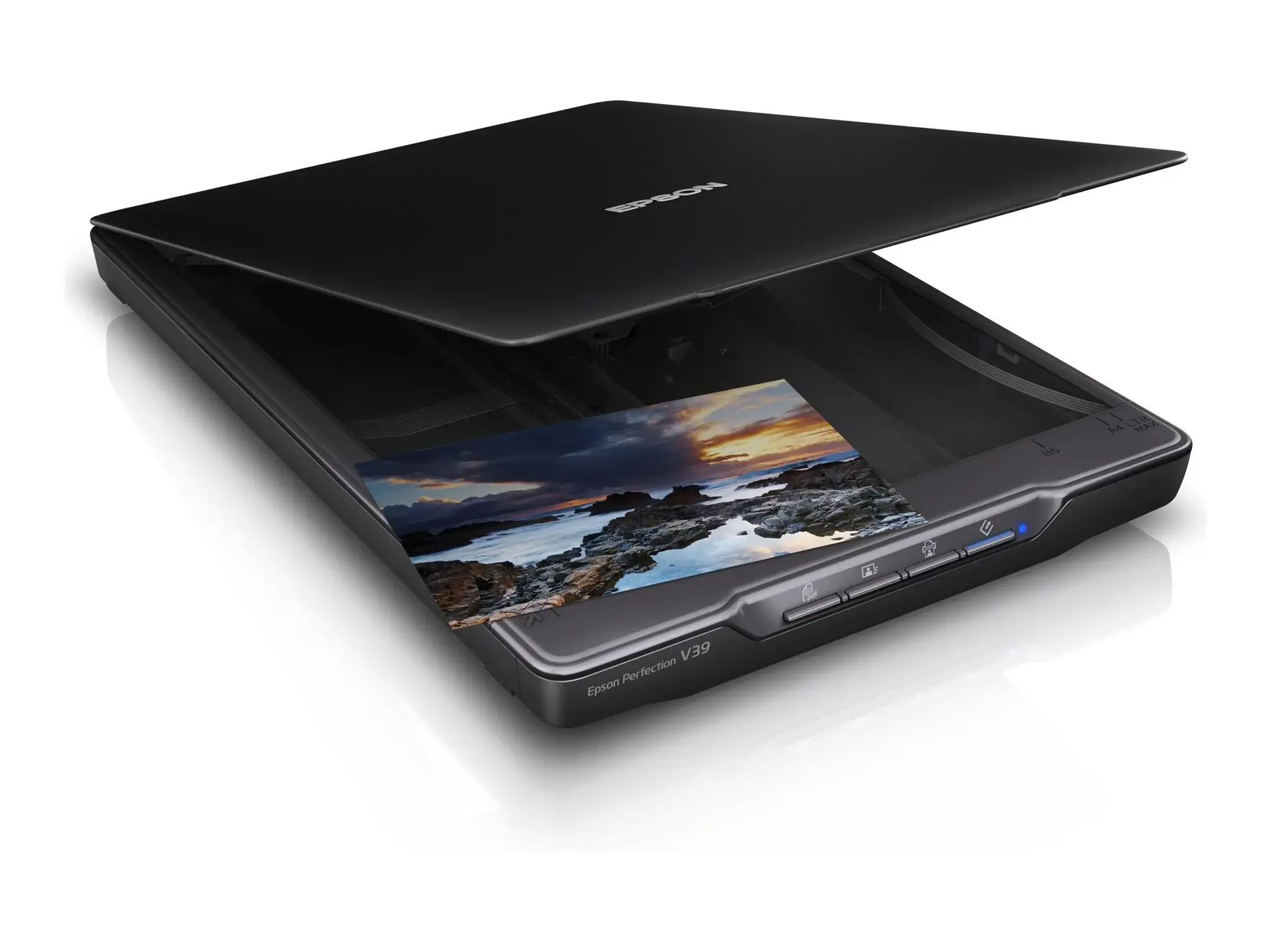 "Epson Perfection V39II", 216 x 297 mm, 4800 x 4800 DPI, 48 bitų, 24 bitų, 4800 DPI, plokščias skeneris