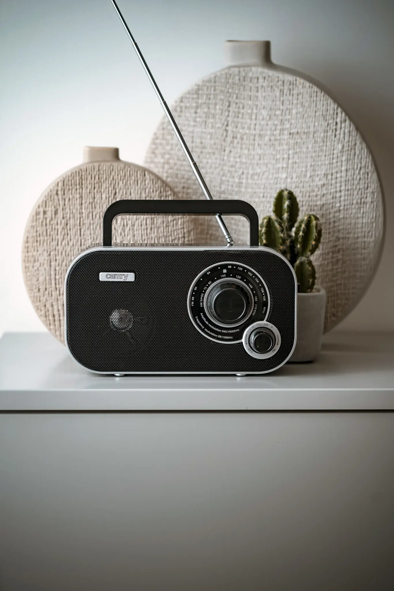 "Camry CR 1140b" radijo imtuvas Nešiojamasis analoginis pilkas