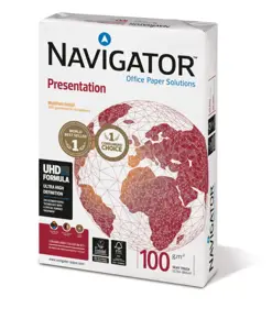 Biuro popierius NAVIGATOR PRESENTATION, A4, 100 g/m2, 500 lapų