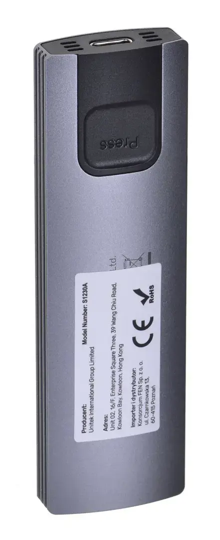 UNITEK S1230A išorinis korpusas M.2 NVMe/SATA 10 Gbps