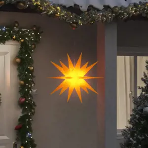 Kalėdinis šviestuvas su LED, geltonas, 57cm, sulankstomas