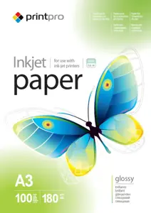 Photo paper PrintPro, 100 sheets | High Glossy | 180 g/m² | A3