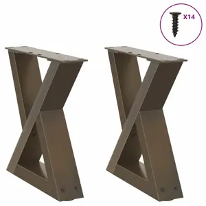 Kavos staliuko kojelės, 2 vnt., natūralus plienas, 40x(30-31,3) cm, plienas