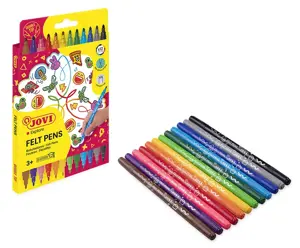 Dvipusiai flomasteriai JOVI, 12 spalvų
