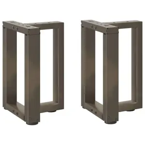 Kavos staliuko kojelės, 2 vnt., juodos, 38x25x(42-43) cm, plienas