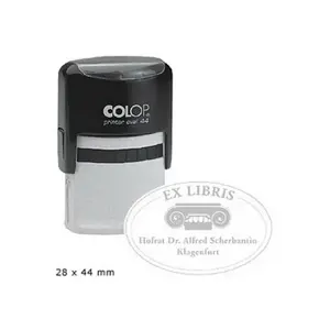 Antspaudas Printer Oval 44 juodas korpusas, bespalvė pagalvėlė COLOP