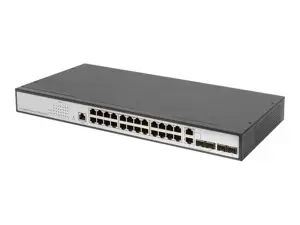 DIGITUS 24-Port Gigabit Switch, 19 Inch, Managed, 2 Uplinks