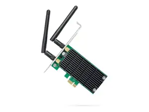 "TP-Link AC1200" belaidis dviejų juostų "PCI Express" belaidžio ryšio adapteris, vidinis, belaidis, "PCI Express", WLAN, 867 Mbps, juodas, žalias