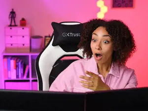 Trust GXT 714 RUYA, Universali žaidimų kėdė, 150 kg, 195 cm, juoda, juoda, mediena