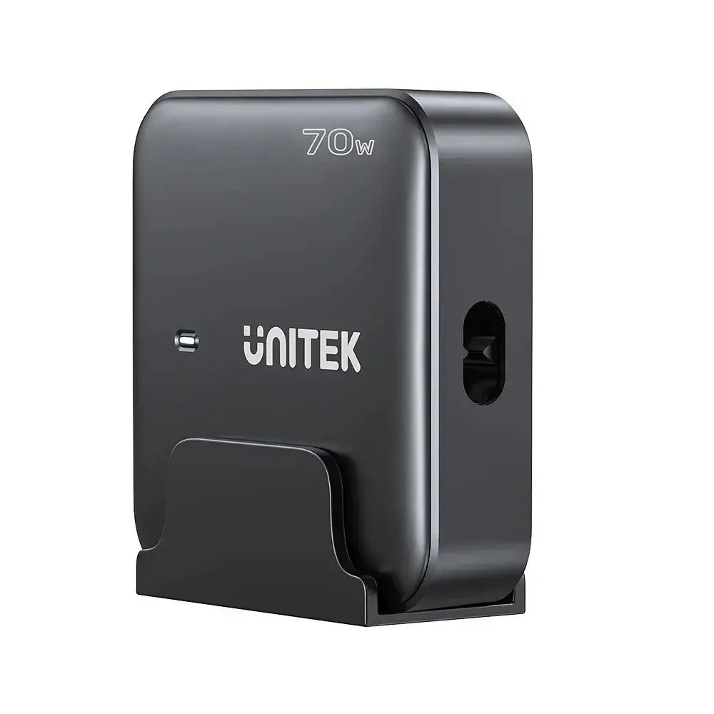 GaN network charger - Unitek P1228ABK01-EU | 70W 2x USB-C 2x USB-A