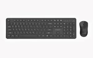 Gembird KBS-WPS-01 Slim Pro Business wireless desktop set, black, US layout