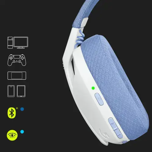 LOGITECH G435 LIGHTSPEED belaidės žaidimų ausinės - BALTOS spalvos