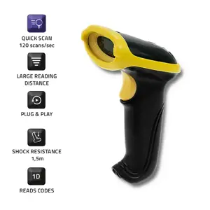 QOLTEC 50862 Qoltec Belaidis brūkšninių kodų skaitytuvas 1D 2,4 GHz