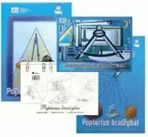 Popierius braižybai SMLT, A4, 160 g, albumas, klijuotas, (20)  0708-007