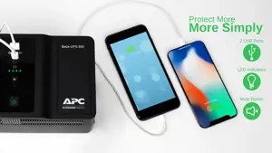 APC Back-UPS 850VA 230V C ir A tipo USB įkrovimo prievadai