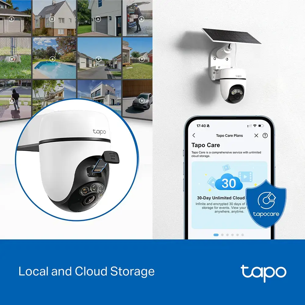 TP-Link Tapo TC90 KIT, IP security camera, Outdoor, Wireless, CB, CE, FCC, DOE, CEC, RCM, KC, JFR,VCCI,NCC, BSMI, NTRA, IP65, Ceiling/Wall/Pole, White