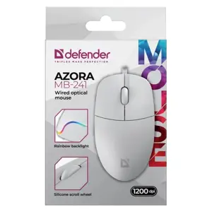 WIRED MOUSE DEFENDER AZORA MB-241 RF WHITE 1200dpi 3P