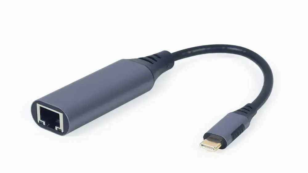 GEMBIRD A-USB3C-LAN-01 USB Type-C Gigabit tinklo adapteris erdviai pilkas