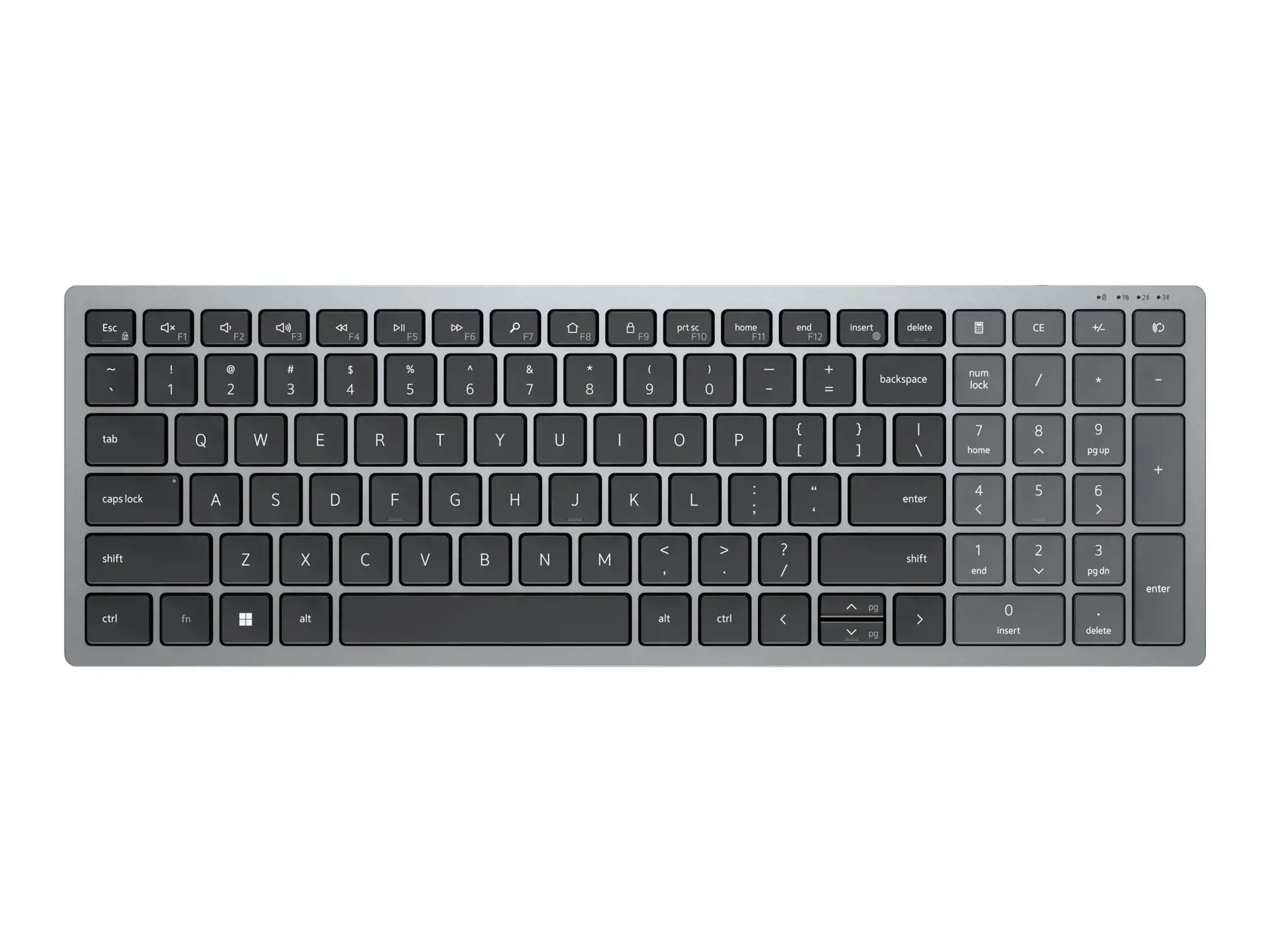 "Dell" kompaktiška kelių įrenginių belaidė klaviatūra - KB740 - rusų kalba (QWERTY)