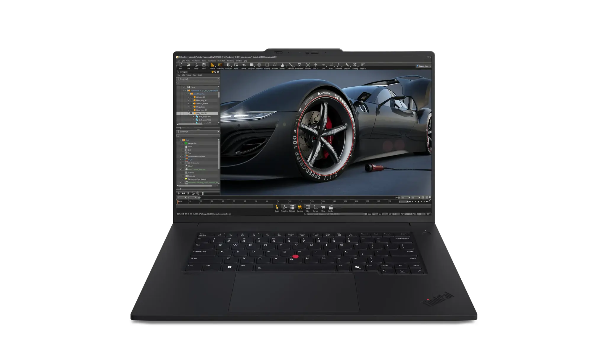 Lenovo ThinkPad P1 Gen 7 MOBILE WORKSTATION Core™ Ultra 7 155H 512GB SSD 16GB 16" (1920x1200) WIN11 Pro NVIDIA® RTX 1000 6144MB BLACK Backlit Keyboard FP Reader 3YW